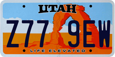 UT license plate Z779EW