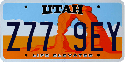 UT license plate Z779EY