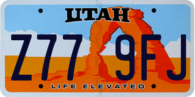 UT license plate Z779FJ