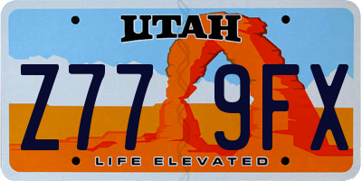UT license plate Z779FX