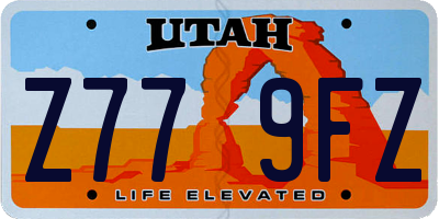 UT license plate Z779FZ