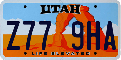 UT license plate Z779HA