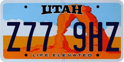 UT license plate Z779HZ