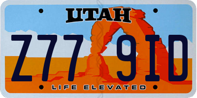 UT license plate Z779ID
