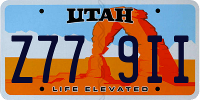 UT license plate Z779II