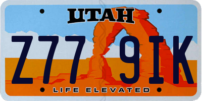 UT license plate Z779IK