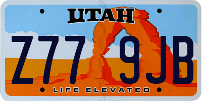 UT license plate Z779JB