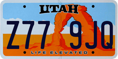 UT license plate Z779JQ