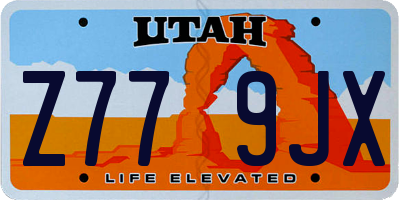 UT license plate Z779JX
