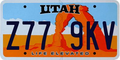 UT license plate Z779KV