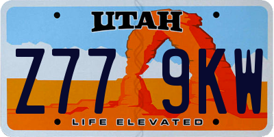 UT license plate Z779KW