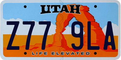UT license plate Z779LA