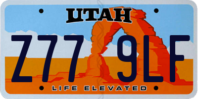 UT license plate Z779LF
