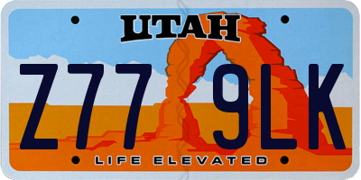 UT license plate Z779LK