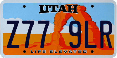 UT license plate Z779LR
