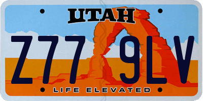 UT license plate Z779LV