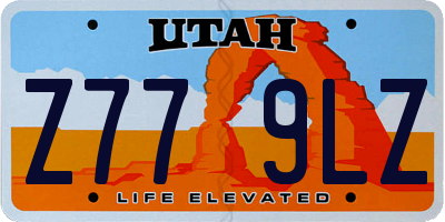 UT license plate Z779LZ