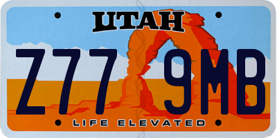 UT license plate Z779MB