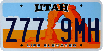 UT license plate Z779MH