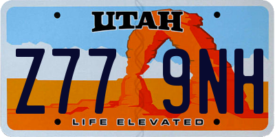 UT license plate Z779NH