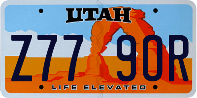 UT license plate Z779OR