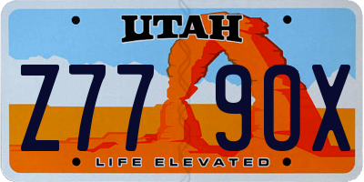 UT license plate Z779OX
