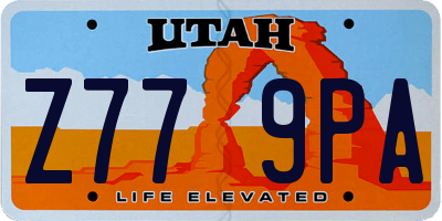 UT license plate Z779PA
