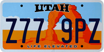 UT license plate Z779PZ