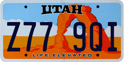 UT license plate Z779QI