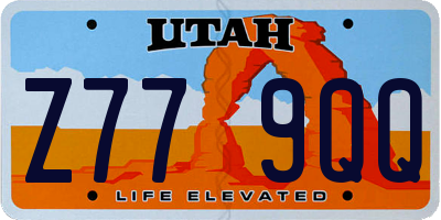 UT license plate Z779QQ