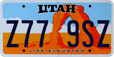 UT license plate Z779SZ