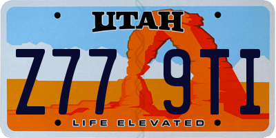 UT license plate Z779TI