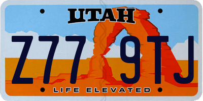 UT license plate Z779TJ