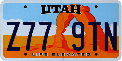 UT license plate Z779TN