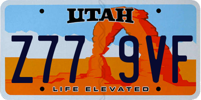 UT license plate Z779VF
