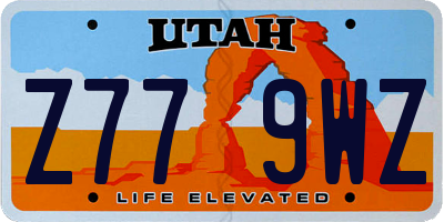 UT license plate Z779WZ