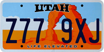 UT license plate Z779XJ