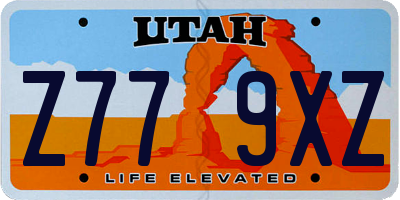 UT license plate Z779XZ