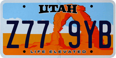 UT license plate Z779YB
