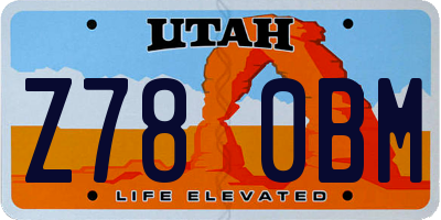 UT license plate Z780BM