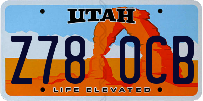 UT license plate Z780CB