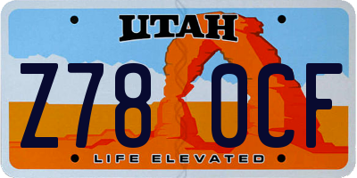 UT license plate Z780CF
