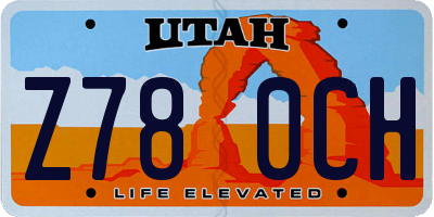 UT license plate Z780CH