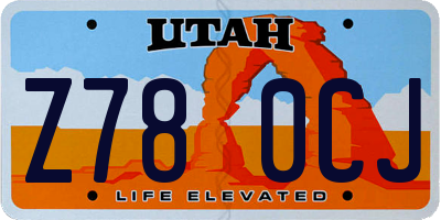 UT license plate Z780CJ