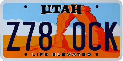 UT license plate Z780CK