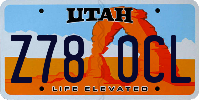 UT license plate Z780CL
