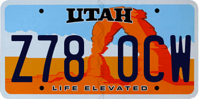 UT license plate Z780CW