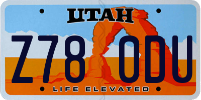 UT license plate Z780DU