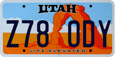 UT license plate Z780DY