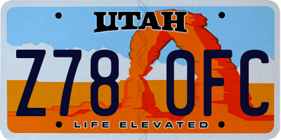 UT license plate Z780FC